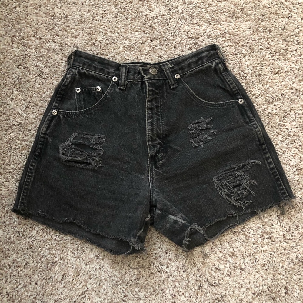Juniors Black Wrangler Shorts